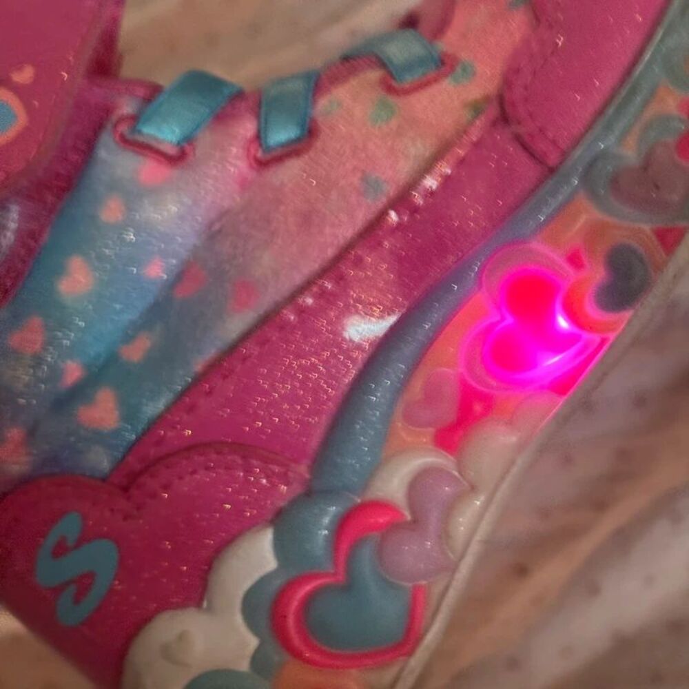 Skechers S-Lights Eternal Heart Lights Whimsical Nostalgic Boots toddler size 9 - Picture 9 of 11